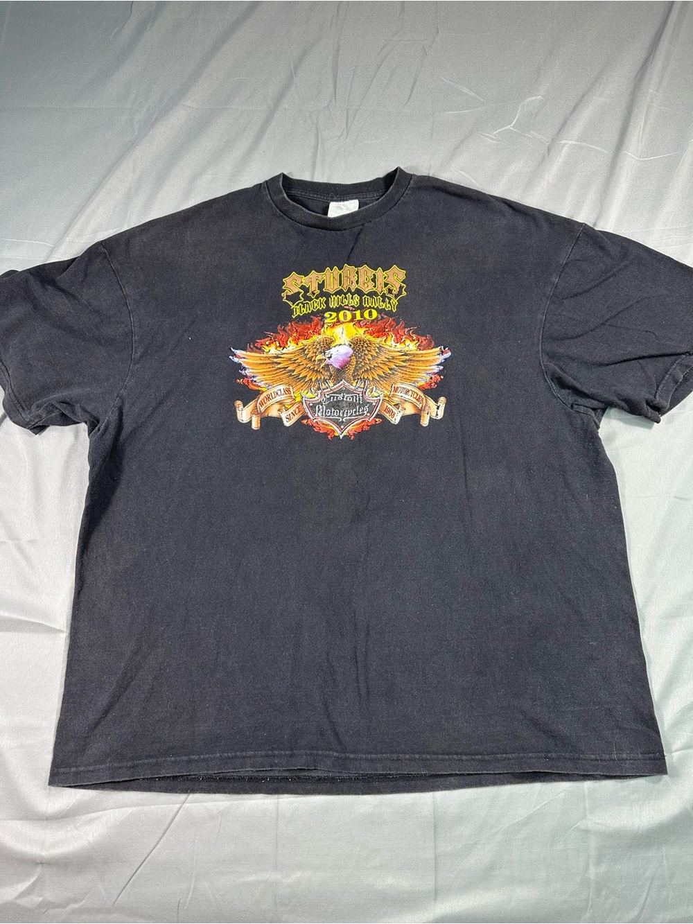 Sturgis 2010 Black Hills Rally Shirt Mens L 70th Anniversary 25x27